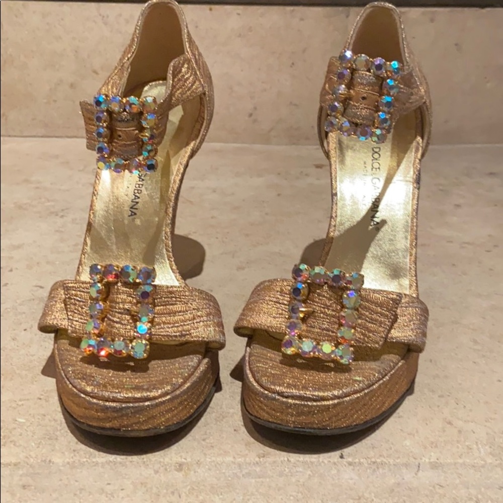 Vintage Dolce & Gabbana Gold High Heels